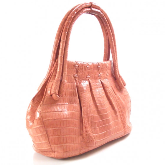 Nancy Gonzalez Crocodile Satchel Peach 3 of 17