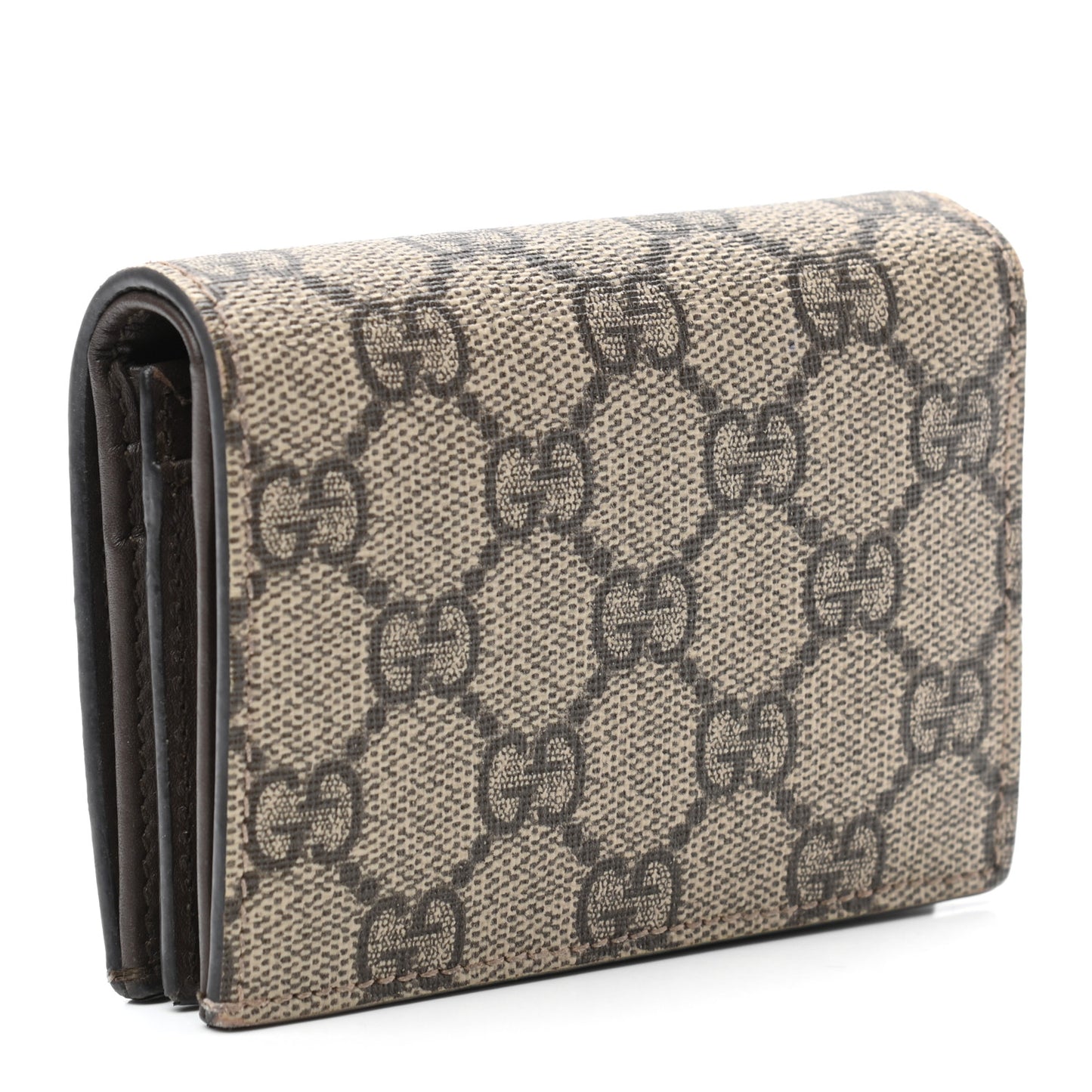 GG Supreme Monogram Card Case Beige