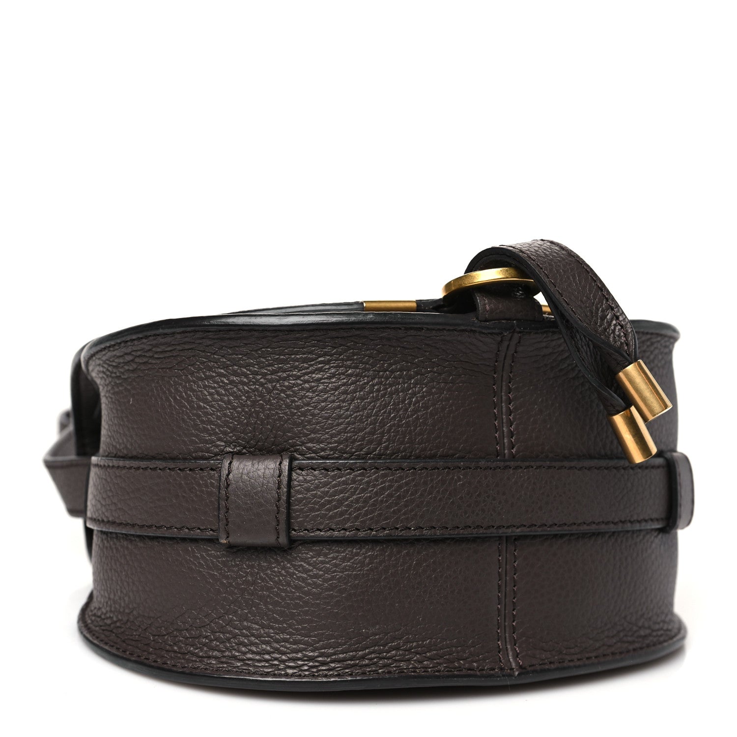 Chloe Grained Calfskin Small Marcie Saddle Bag Bold Brown 4 of 12
