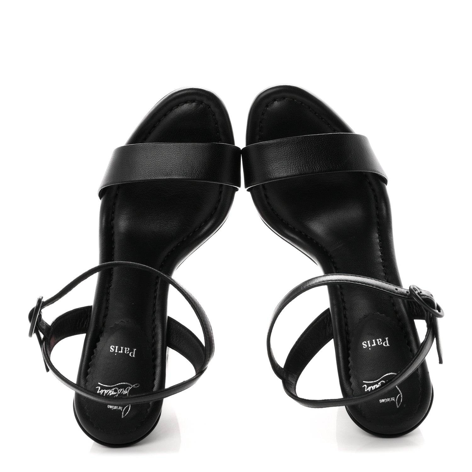 Christian Louboutin Nappa Movida Sabina Jane 130 Sandals 36 Black 2 of 8