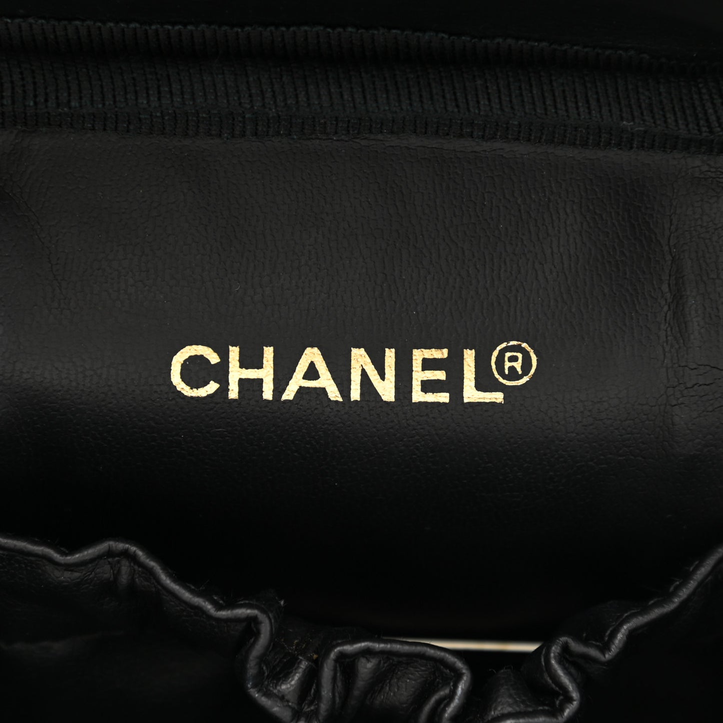 Lambskin Vanity Cosmetic Bag Black