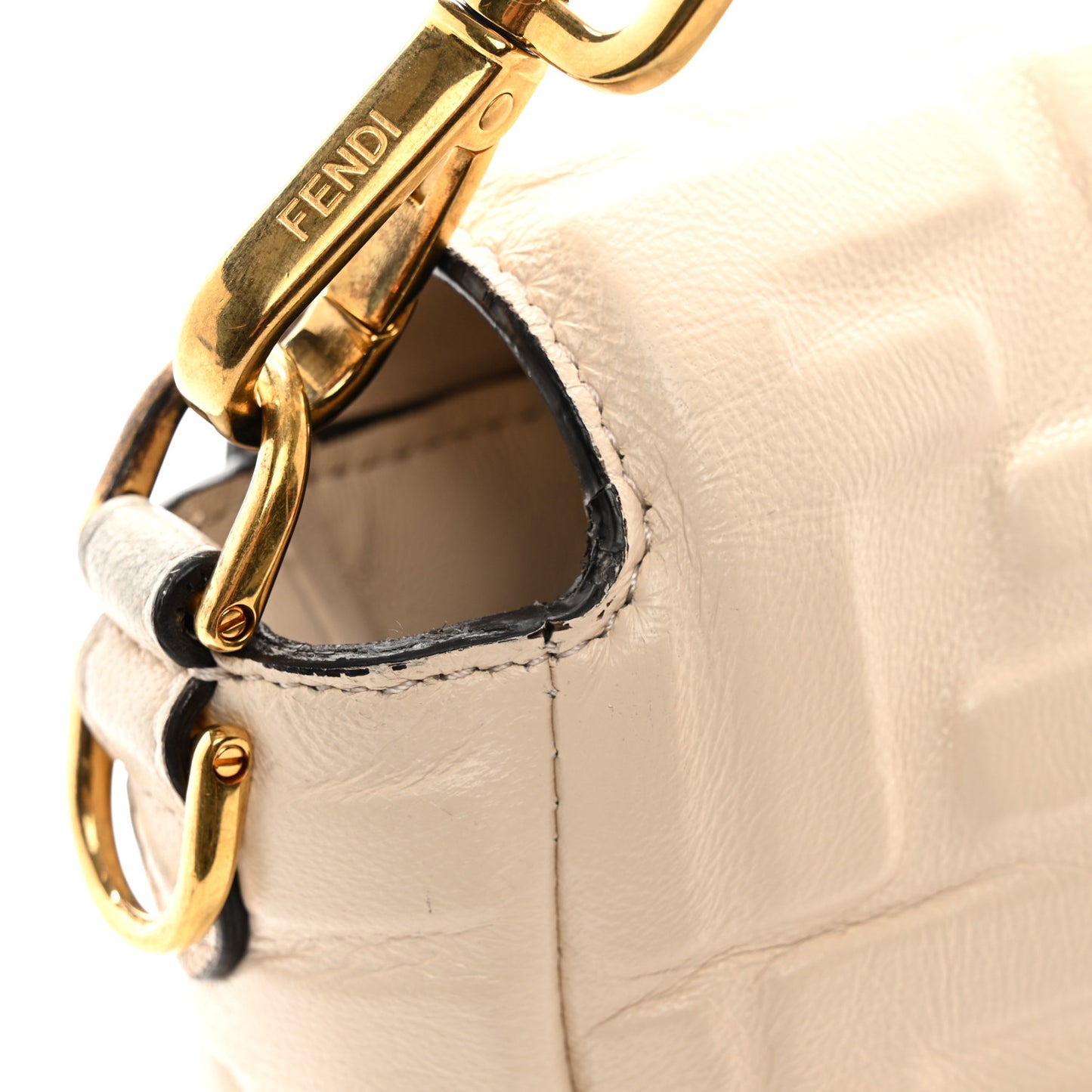 Nappa FF 1974 Embossed Baguette Camelia