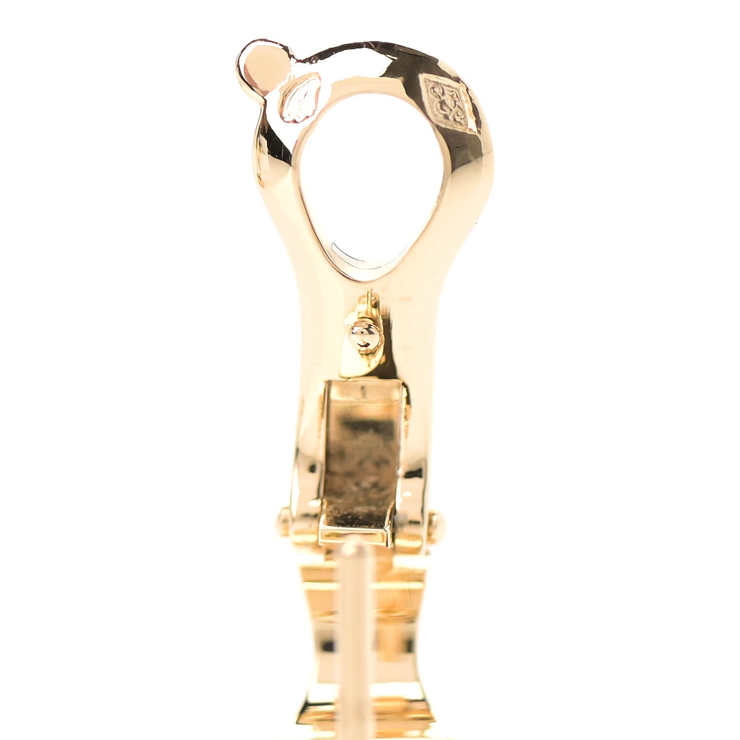 18K Yellow Gold Guilloche Vintage Alhambra Earrings