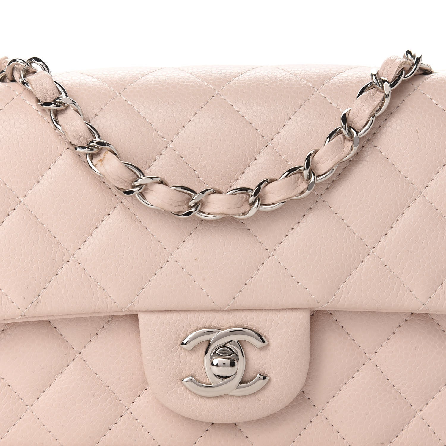 Chanel Caviar Quilted Mini Rectangular Flap Light Pink 10 of 10