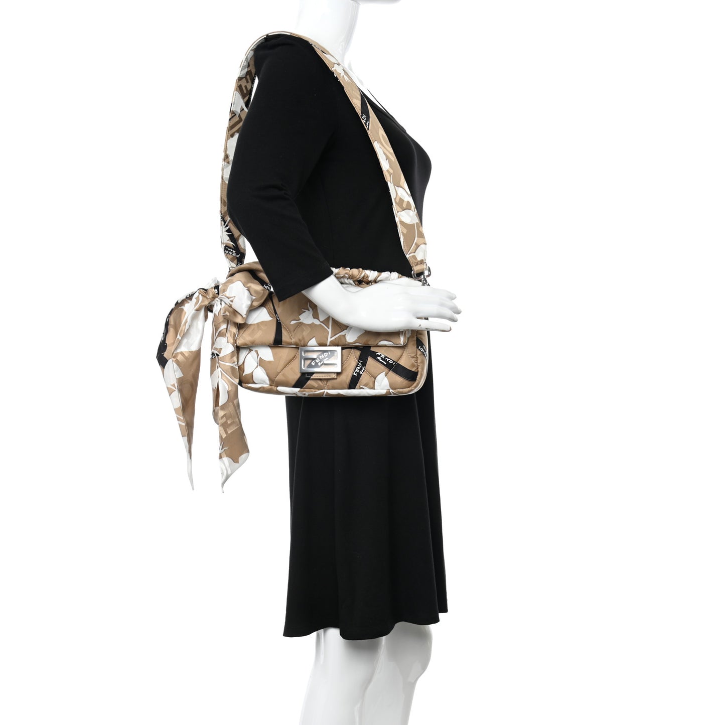 Seta Logo Rosa Scarf Baguette Beige Amido White
