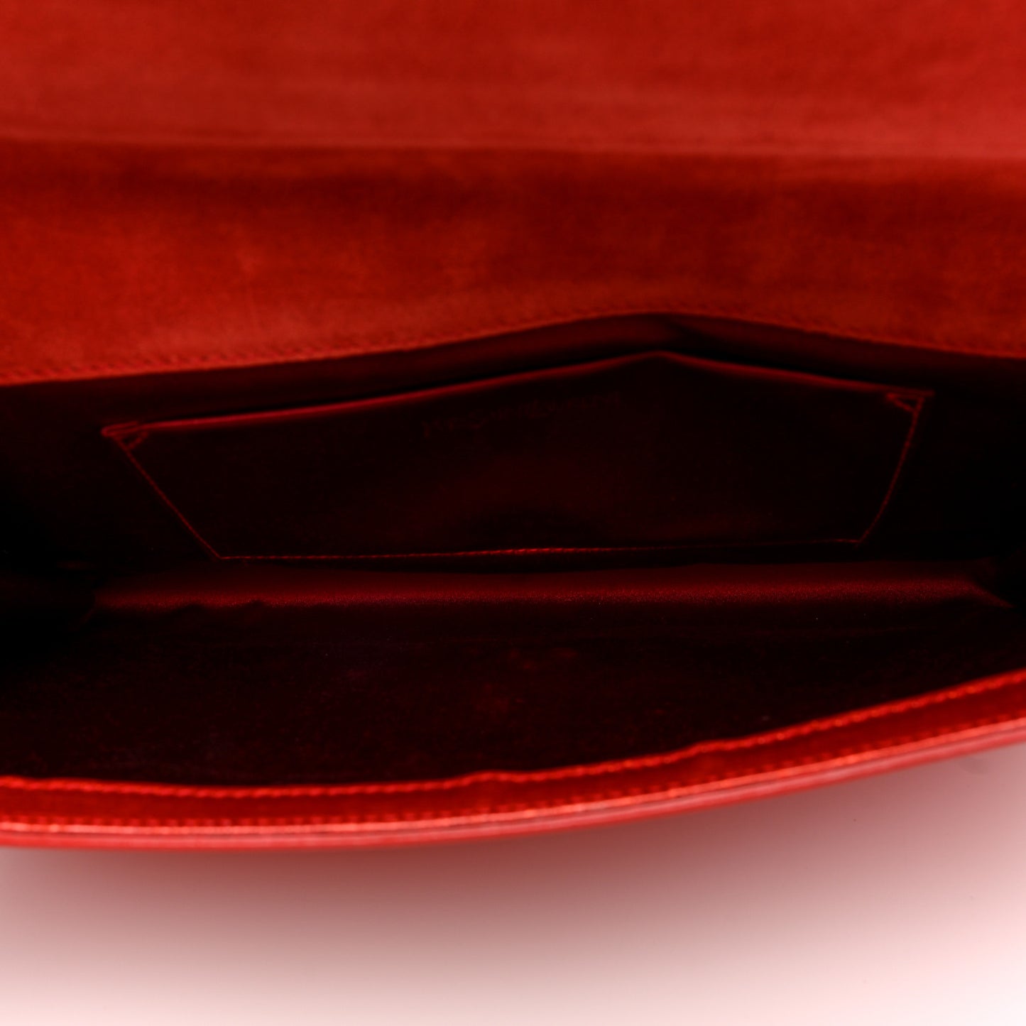 Textured Patent Monogram Large Belle De Jour Clutch Orange
