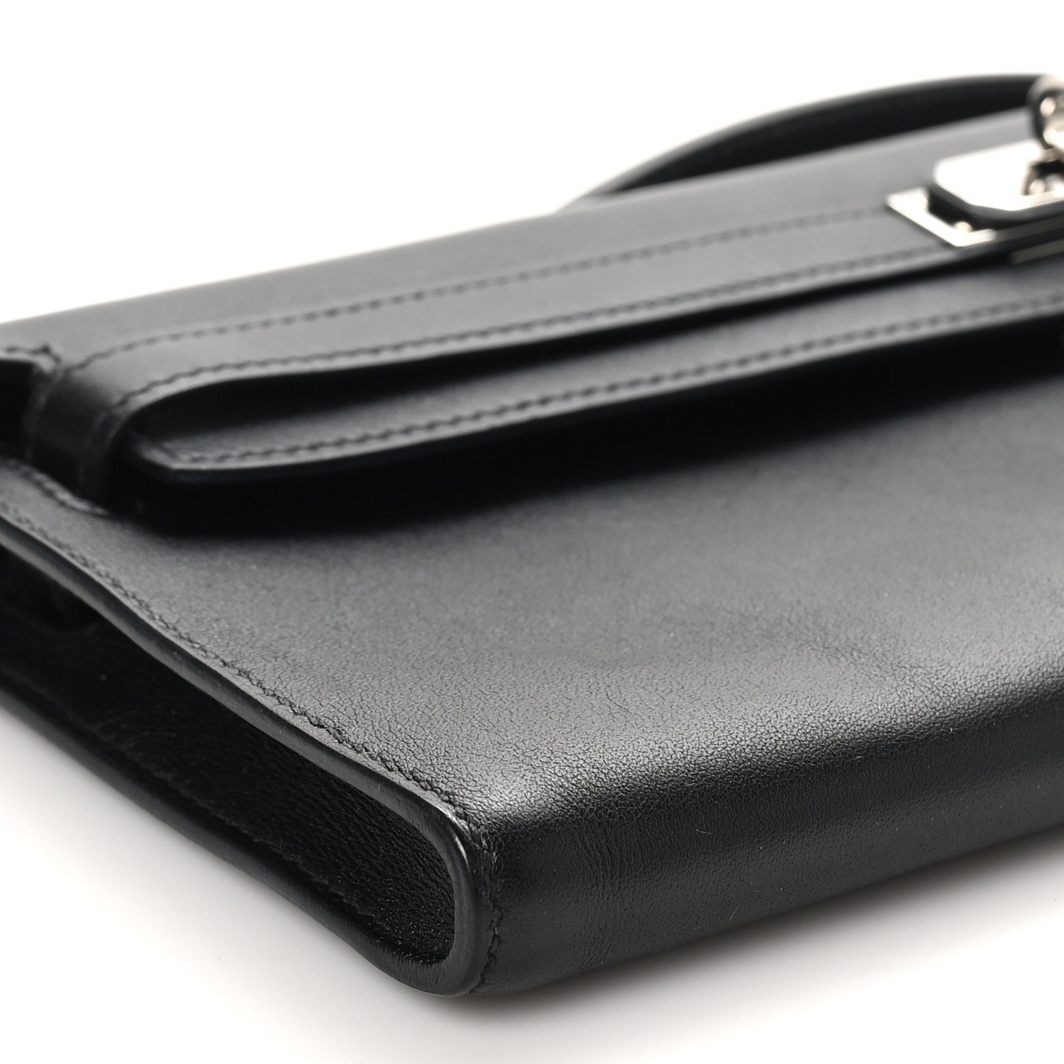 Hermes Swift Kelly Cut Clutch Pochette Black 9 of 11