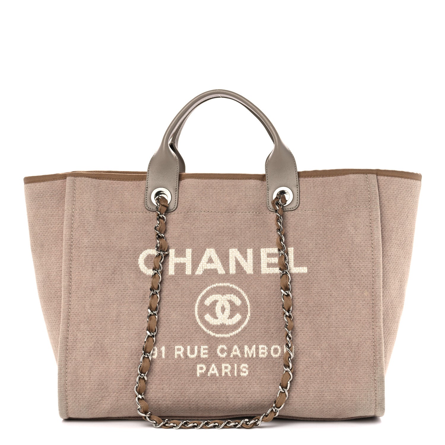 Chanel Canvas Medium Deauville Tote Ecru 1 of 14