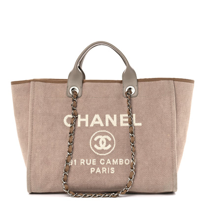 Chanel Canvas Medium Deauville Tote Ecru 1 of 14