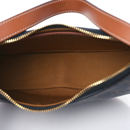 Celine Triomphe Canvas Calfskin Ava Shoulder Bag Tan 5 of 11