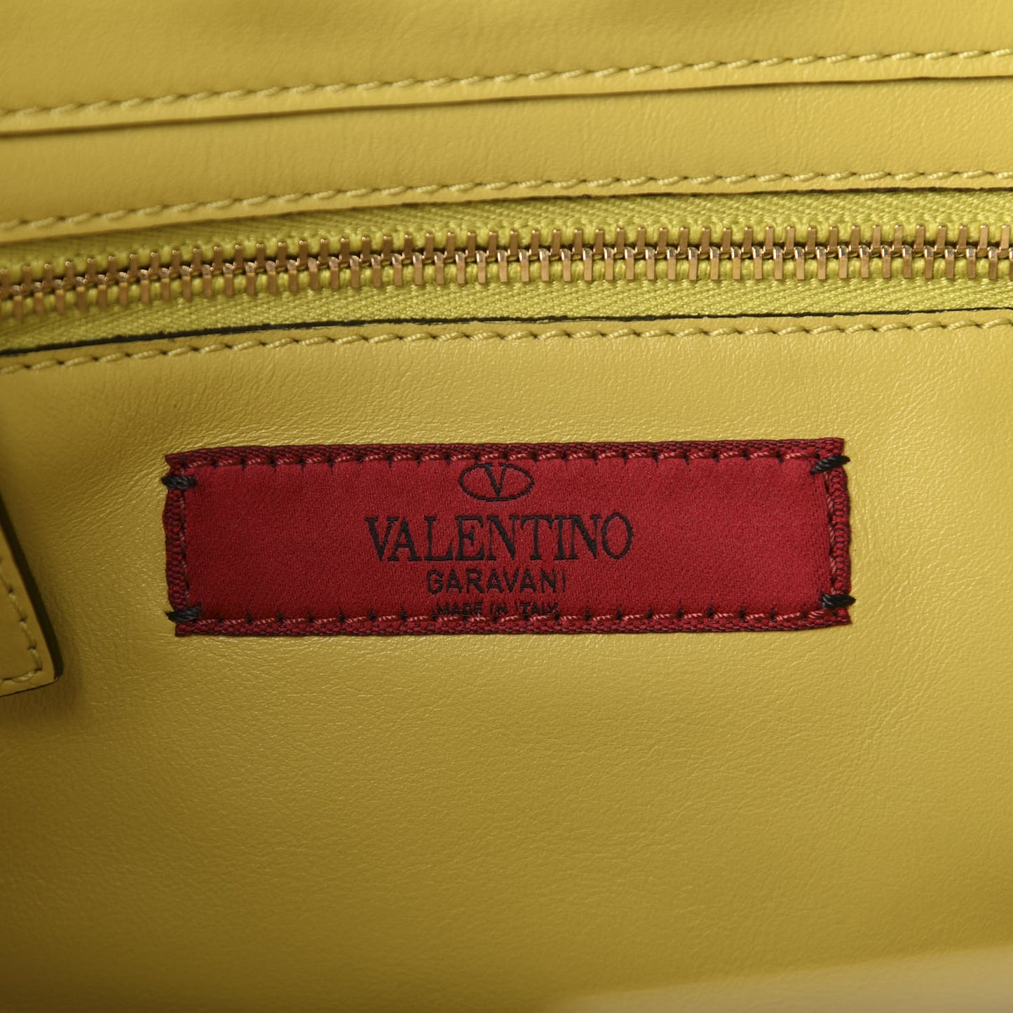Vitello Small Rockstud Tote Yellow