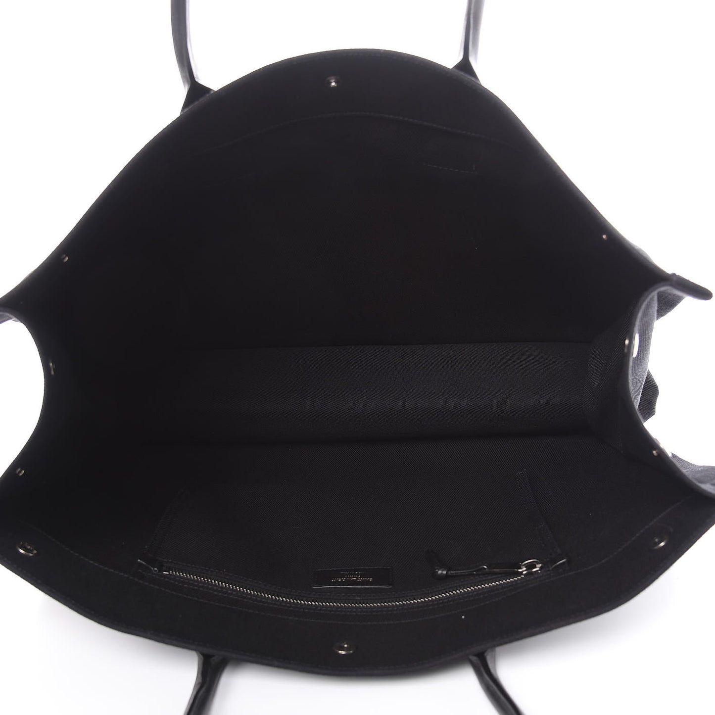 Linen Calfskin Rive Gauche Tote Black