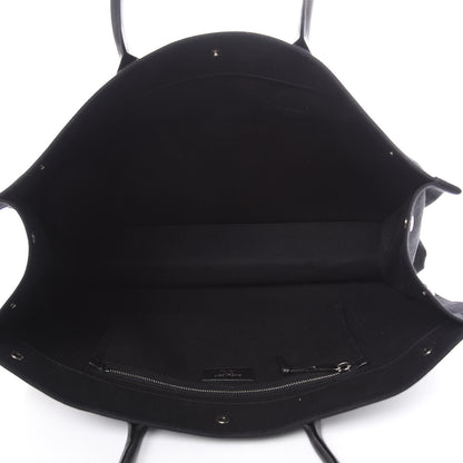 Saint Laurent Linen Calfskin Rive Gauche Tote Black 5 of 9
