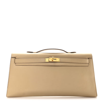 Hermes Swift Kelly Longue Clutch Pochette Tabac Camel 1 of 9