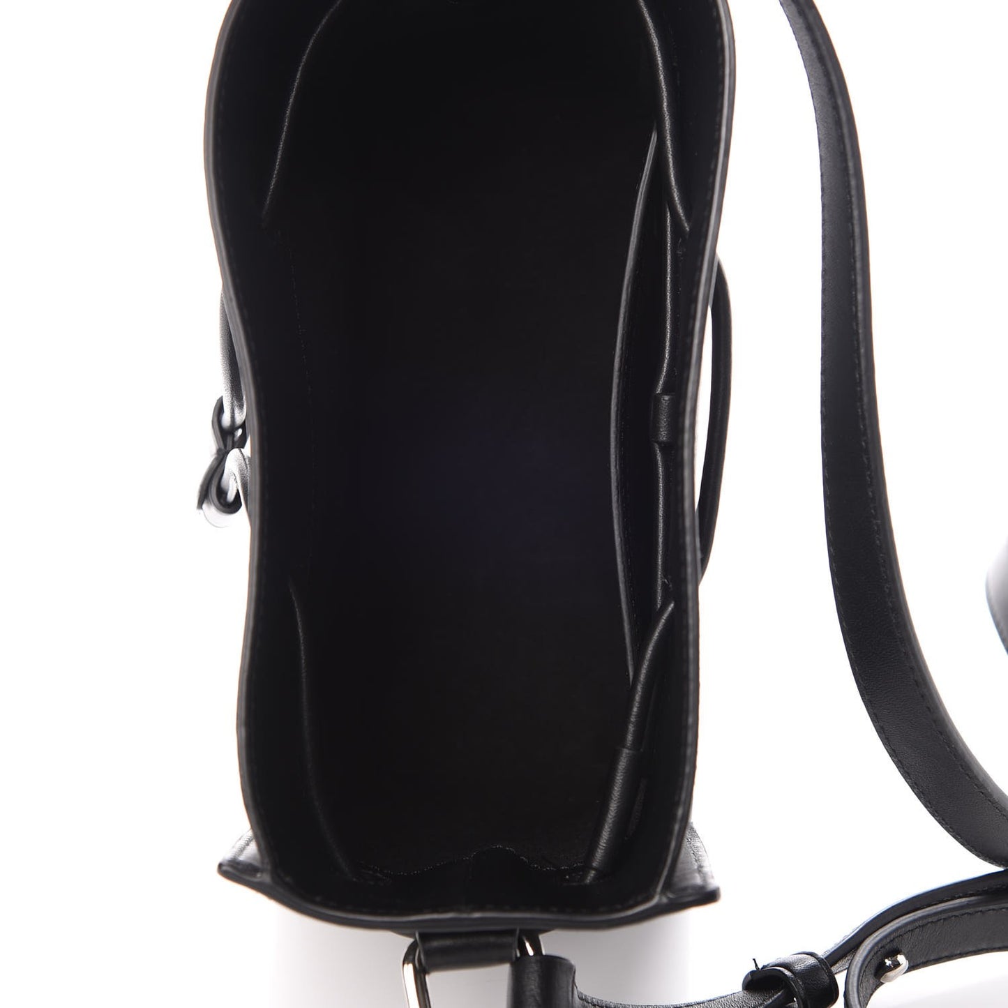 Smooth Calfskin Mini Soleil Bucket Bag Black