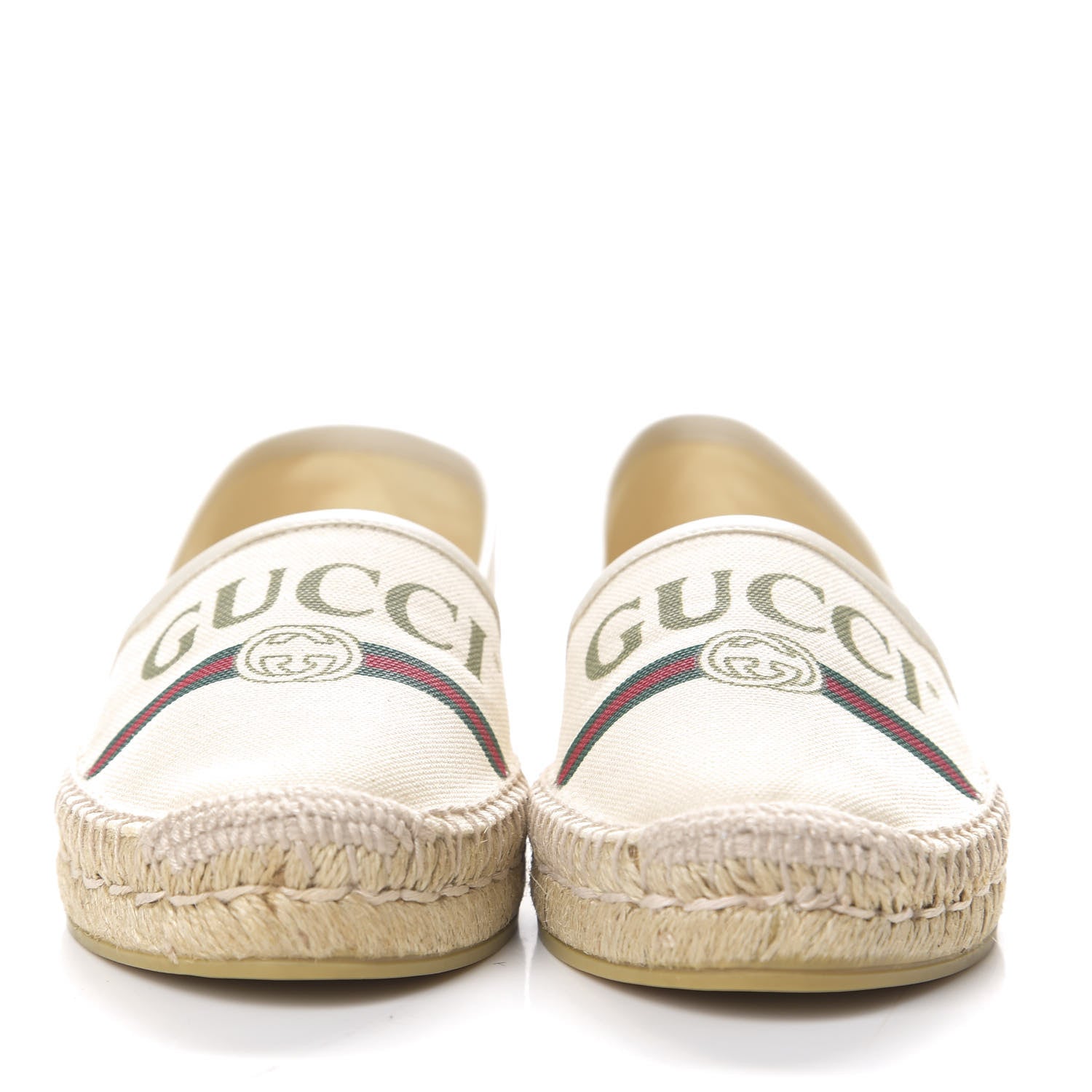 Gucci Canvas Logo Espadrilles 37 Greggio White 3 of 12