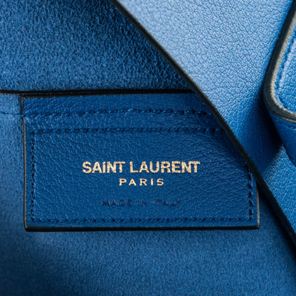 Saint Laurent Calfskin Large Shopping Tote Ultramarine 7 of 8