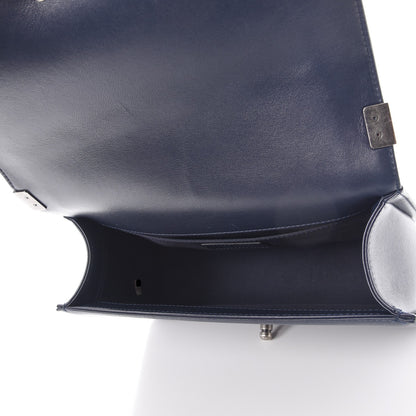 Chanel Calfskin Quilted Medium Boy Flap Navy Blue 5 of 10