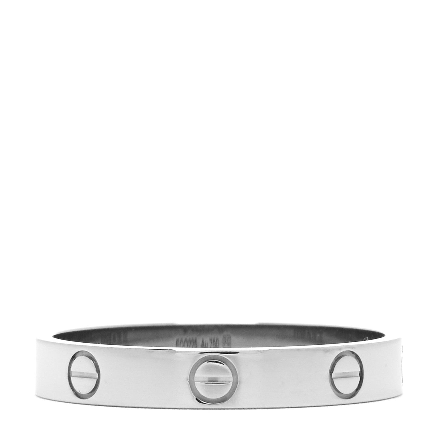 18K White Gold 3.5mm LOVE Wedding Band Ring 63 10.25