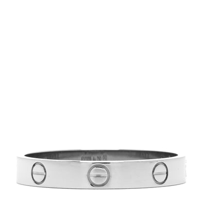 Cartier 18K White Gold 3.5mm LOVE Wedding Band Ring 63 10.25 3 of 5