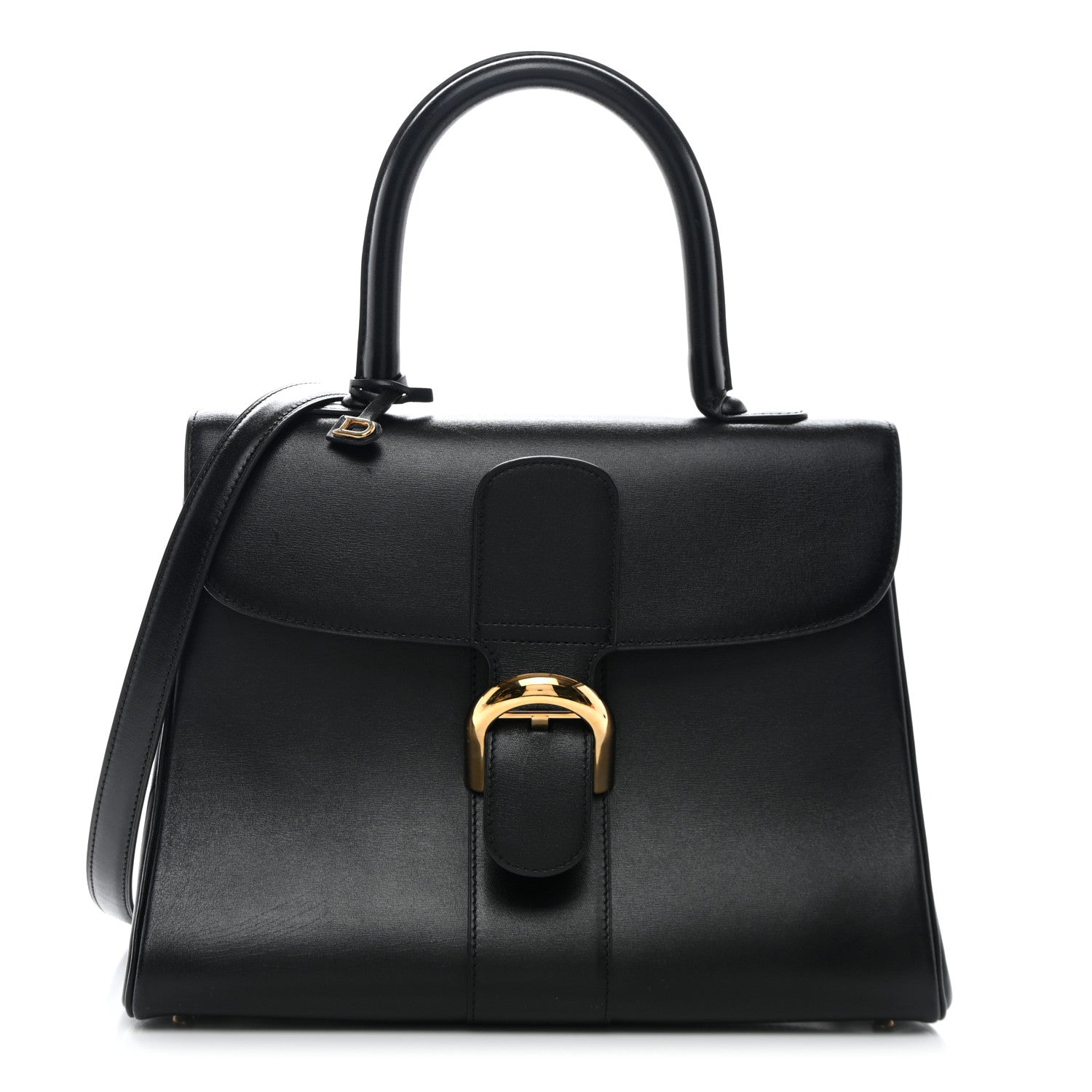 Delvaux Box Calfskin MM Brillant Satchel Black 1 of 10