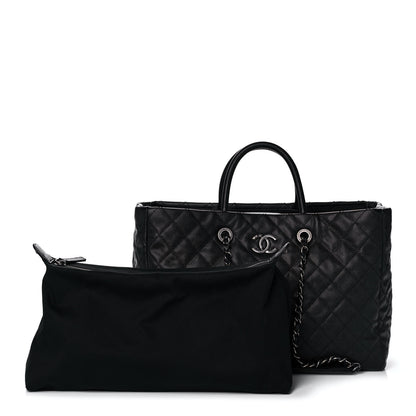 Chanel Caviar Quilted Large Coco Handle Shopping Tote Black 1 of 16