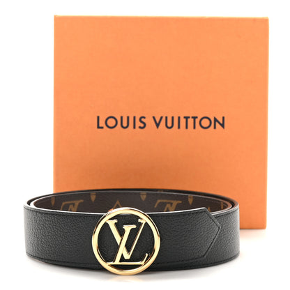 Louis Vuitton Monogram LV Circle 35mm Reversible Belt  85 34 Black 8 of 8