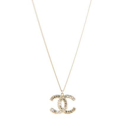 Chanel Crystal Timeless CC Necklace Gold 1 of 4