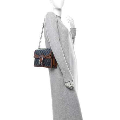 Gucci New Denim GG Monogram Dollar Calfskin Enamel Small Dionysus Shoulder Bag Blue Tea Cuir Epilog Electric Blue 2 of 11