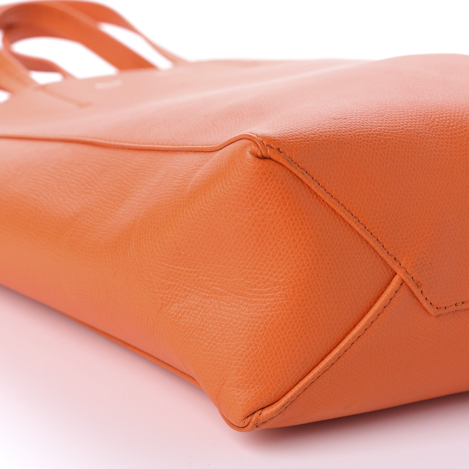 Celine Grained Calfskin Small Vertical Cabas Orange 7 of 10