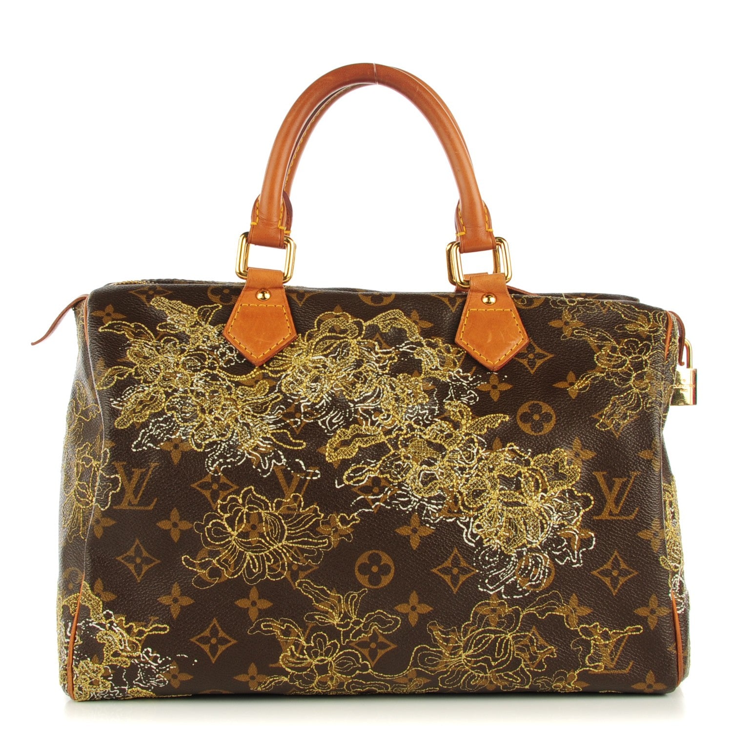 Louis Vuitton Monogram Dentelle Speedy 30 Gold 1 of 7