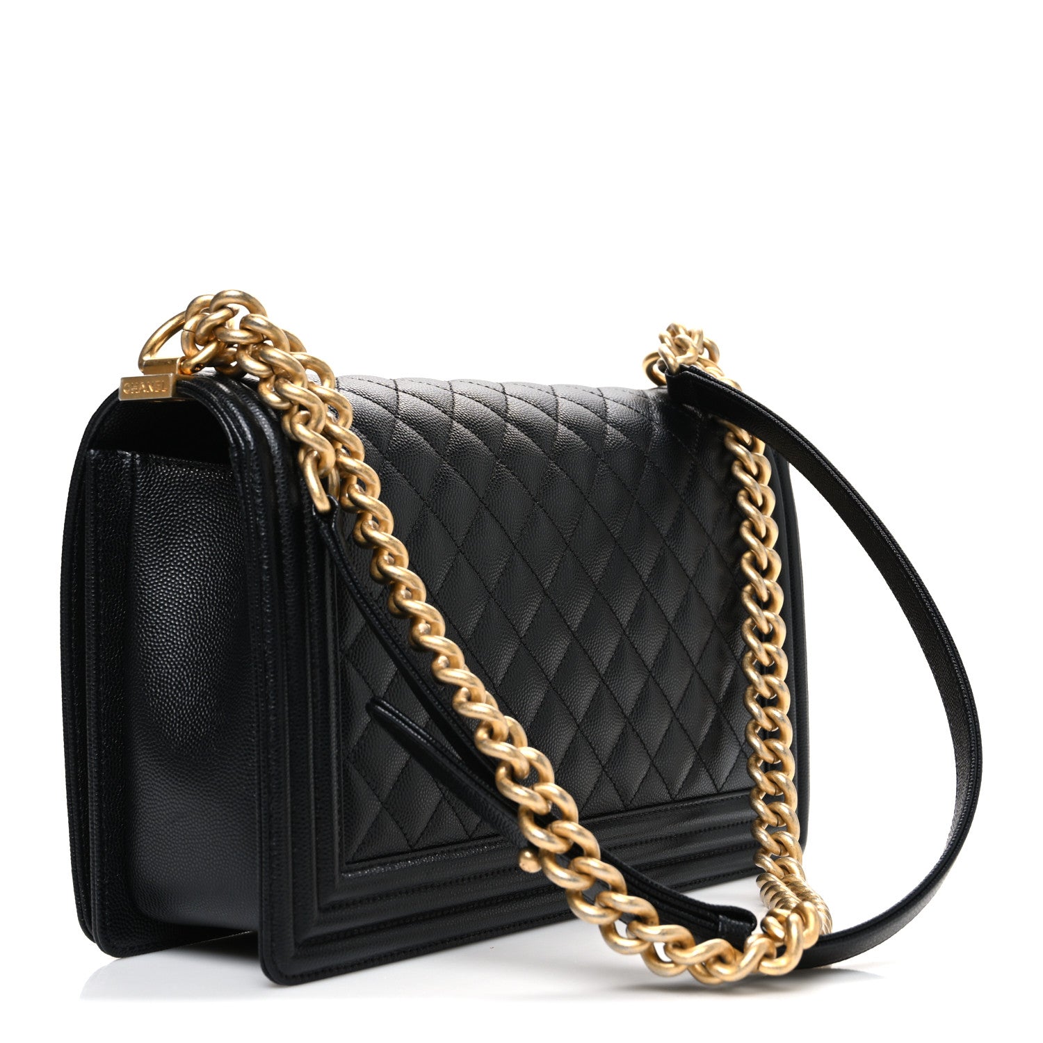 Chanel Caviar Quilted New Medium Boy Flap Black Black 3 of 11