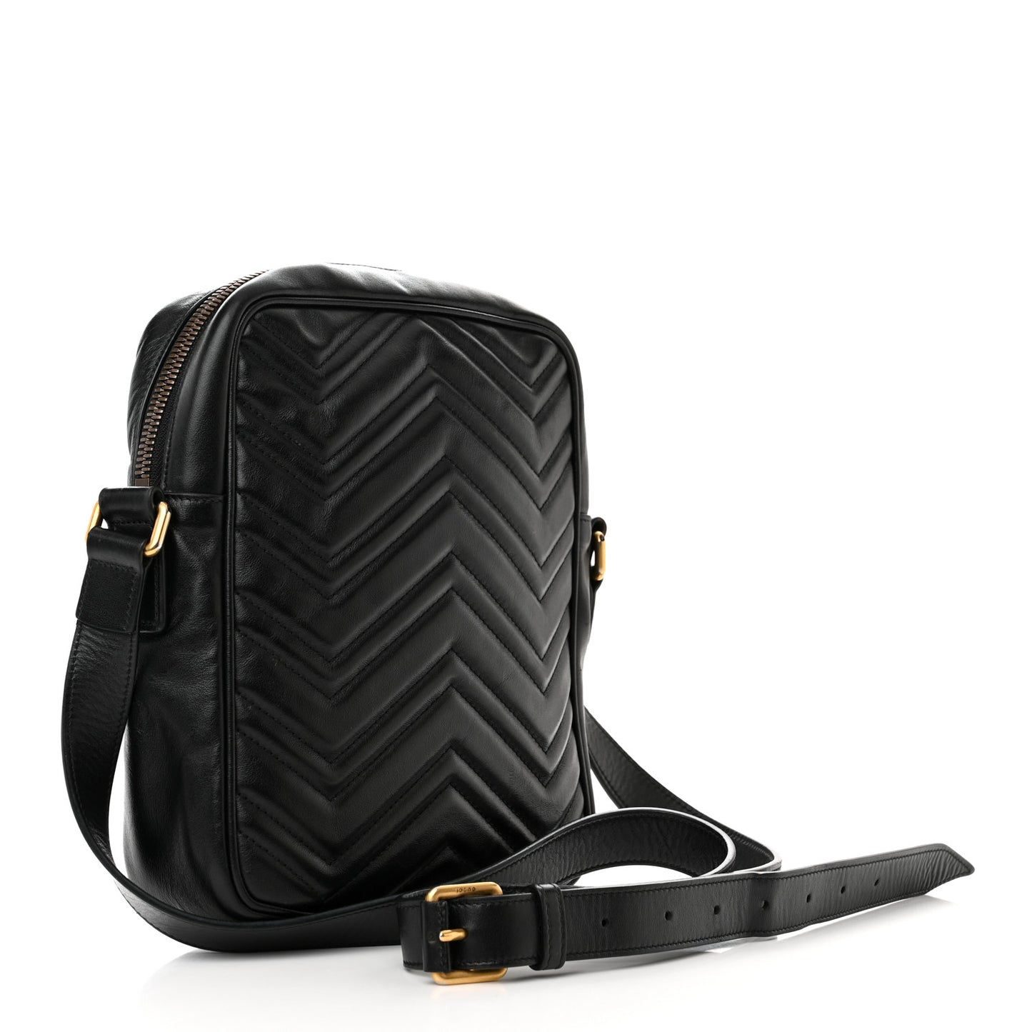 Calfskin Matelasse GG Marmont Travel Bag Black