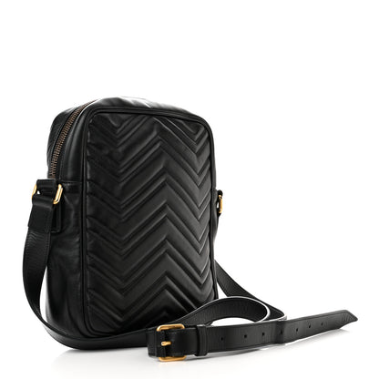 Gucci Calfskin Matelasse GG Marmont Travel Bag Black 3 of 12