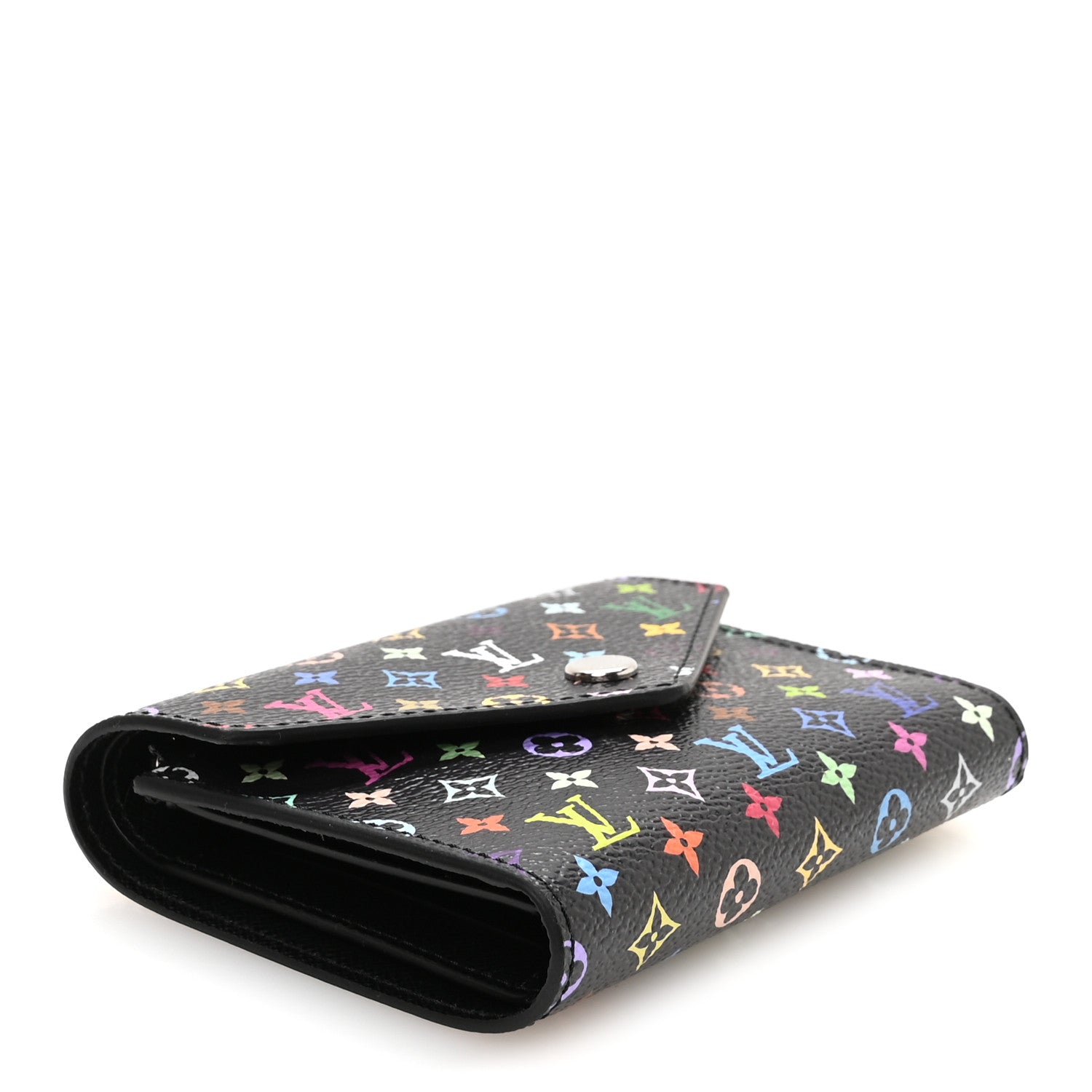 Louis Vuitton LV x TM Monogram Multicolor Victorine Wallet Black 4 of 7