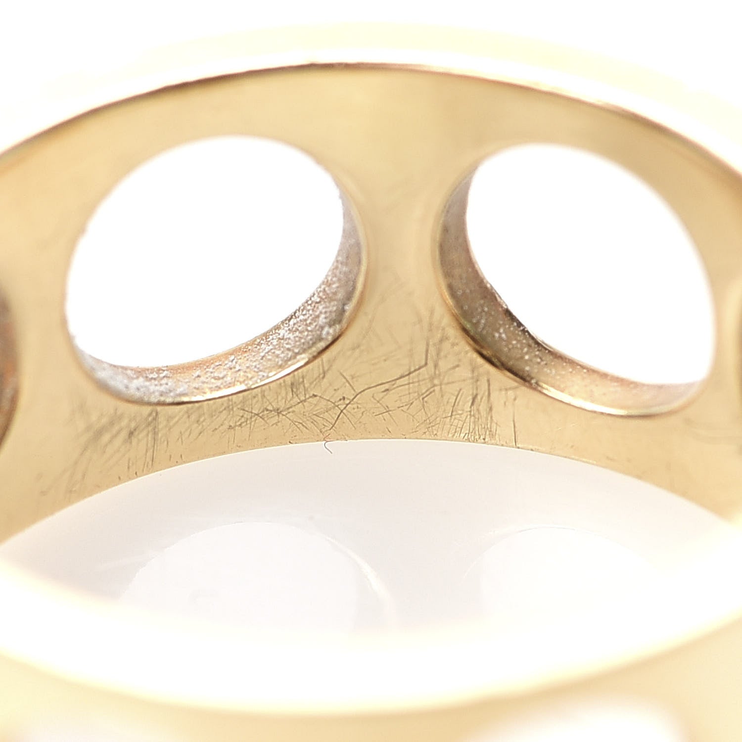 Cartier DINH VAN 18K Yellow Gold Dinh Van Punch Hole Band Ring 56 7.5 6 of 7