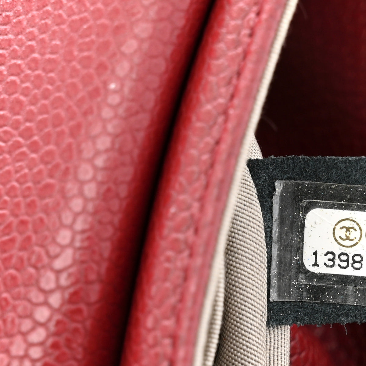 Caviar Half Moon Wallet On Chain WOC Dark Red
