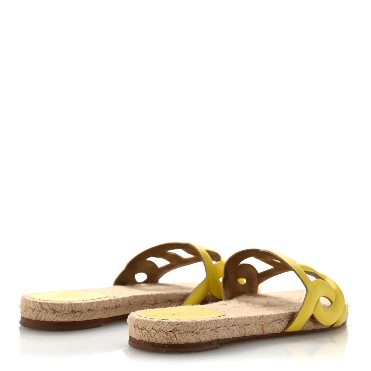 Hermes Nappa Famosa Espadrille Sandals 40 Jaune Curcuma 5 of 9
