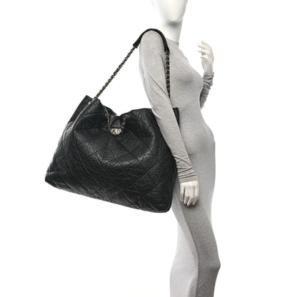 Chanel Aged Calfskin Large Reissue Drawstring Tote Black 2 of 11