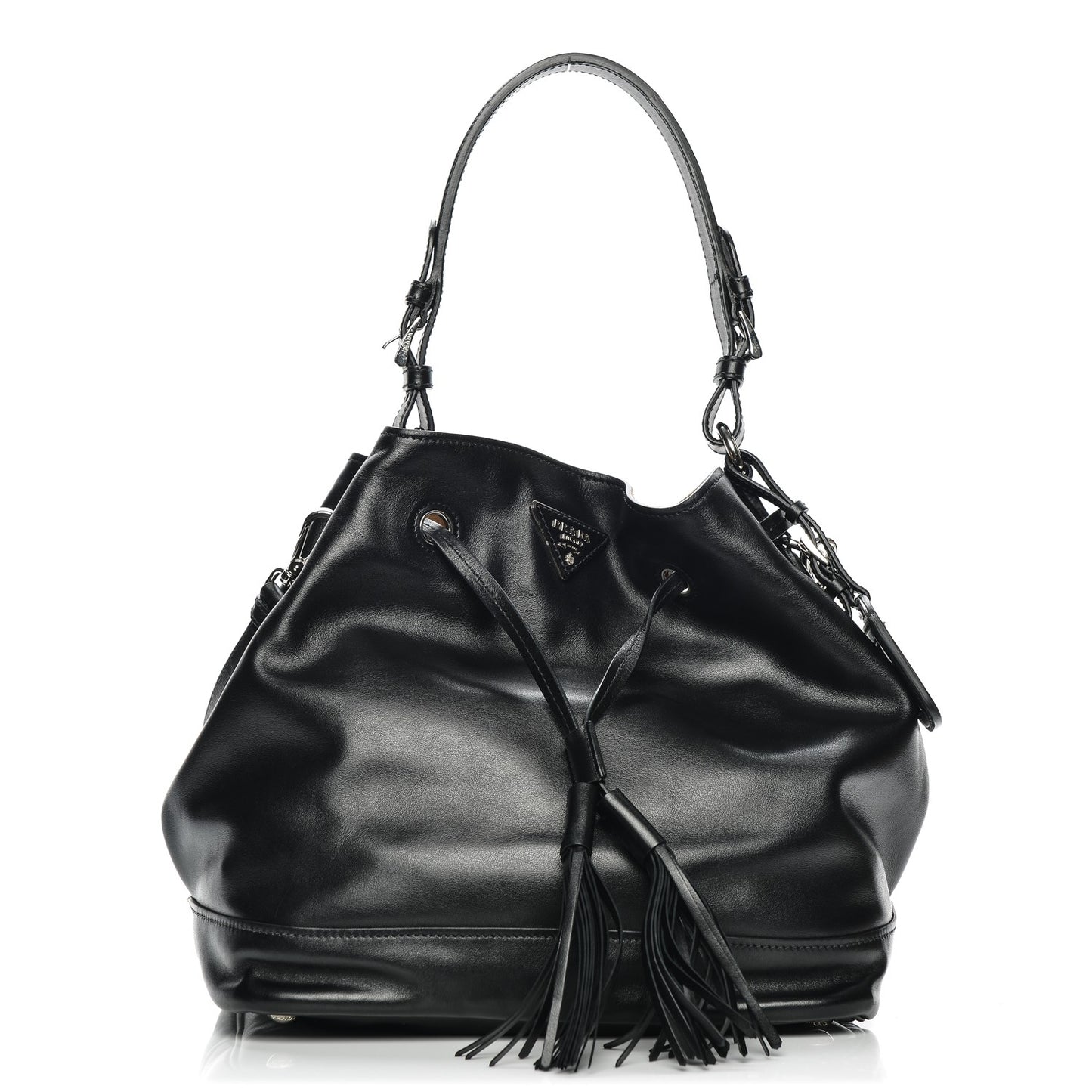 Soft Calf Bucket Bag Black Cammello