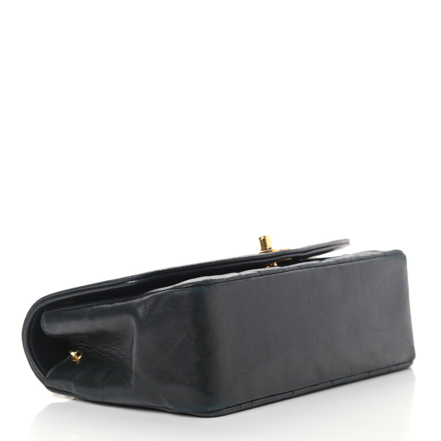 Lambskin Quilted Small Single Flap Bag Black