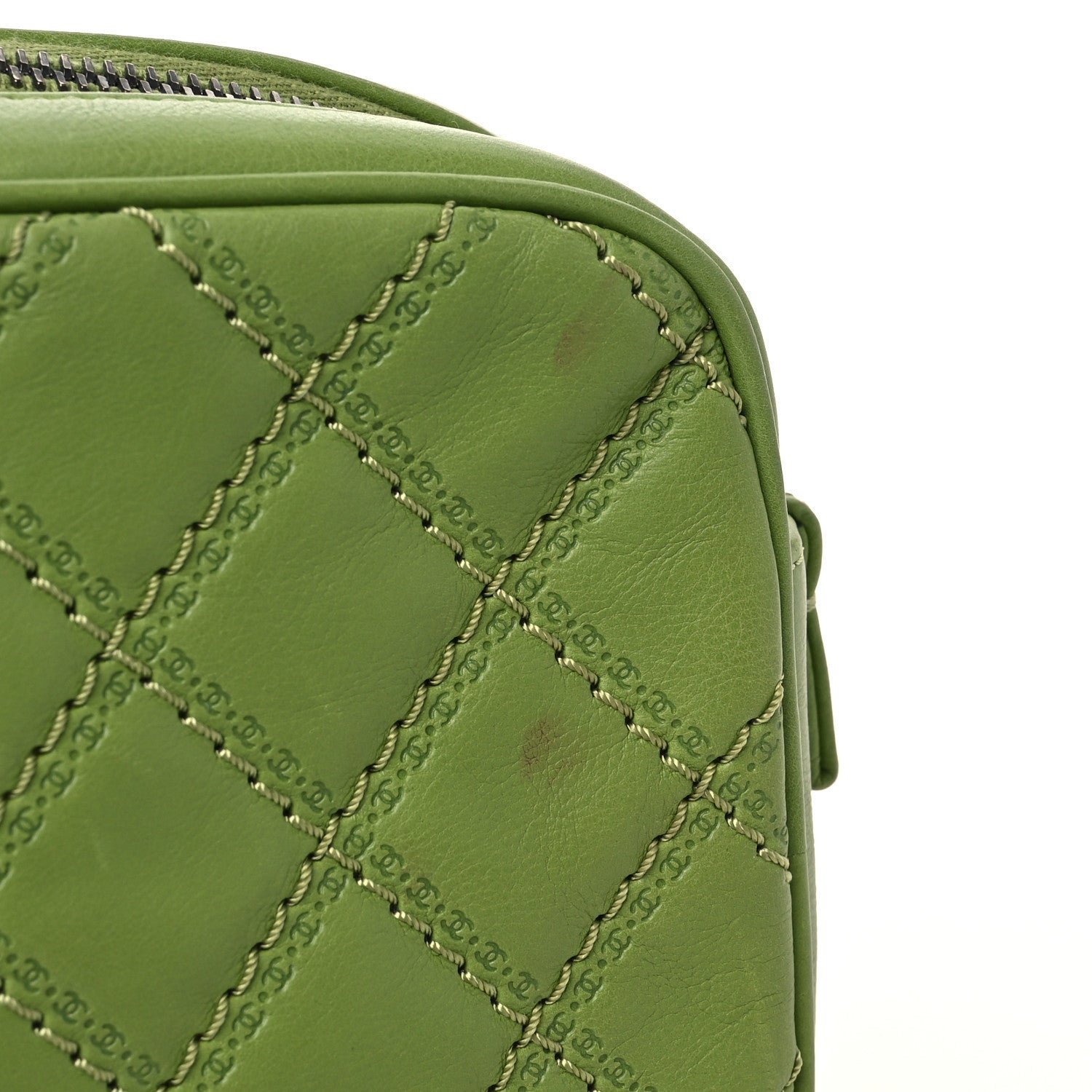 Chanel Calfskin Quilted Medium Coco Sporran Flap Green 10 of 10