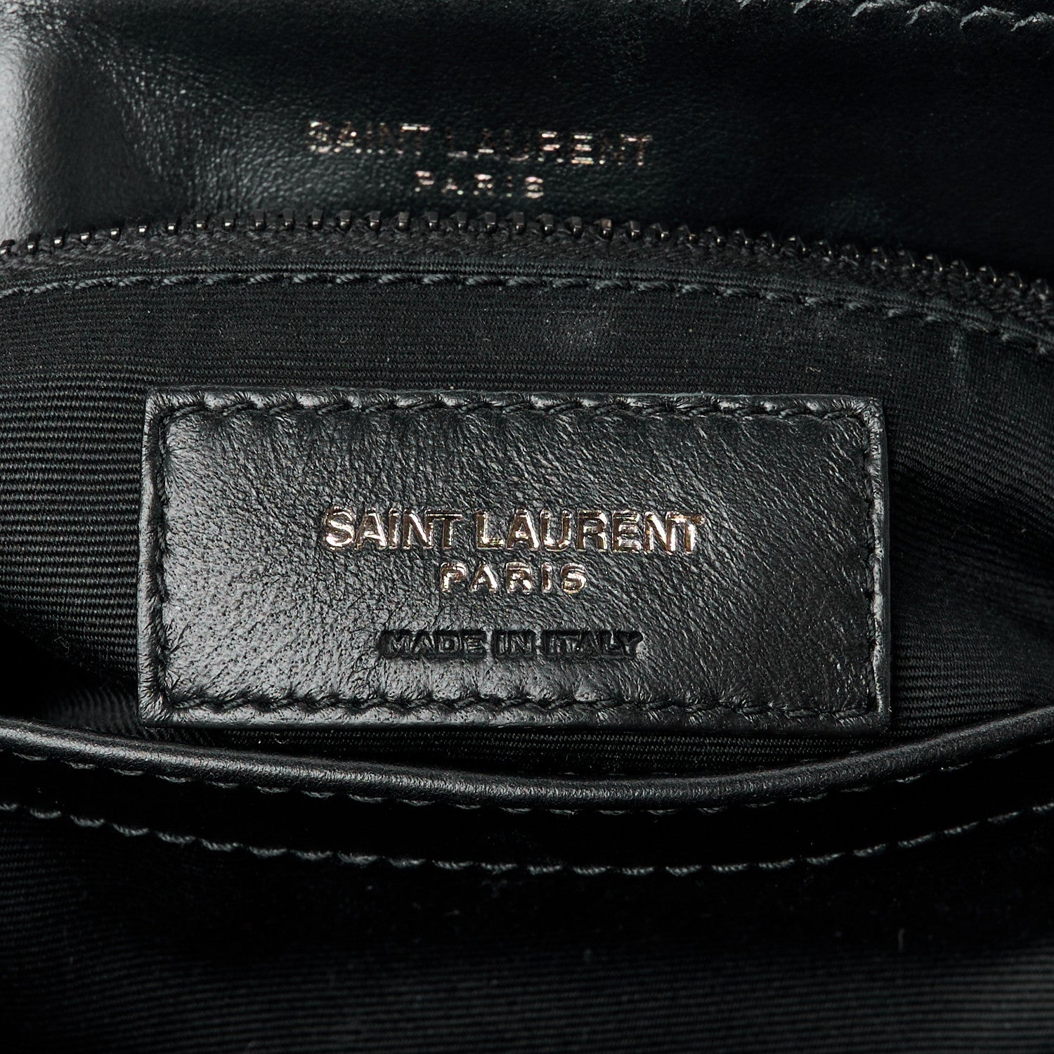 Saint Laurent Calfskin Y Quilted Monogram Monochrome Toy Loulou Crossbody Bag Black 7 of 12