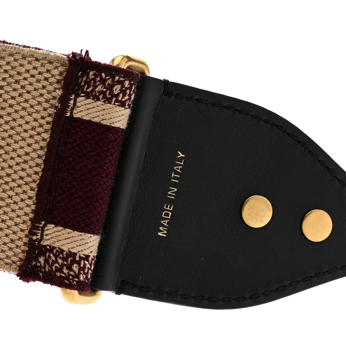Canvas Embroidered Shoulder Strap Burgundy