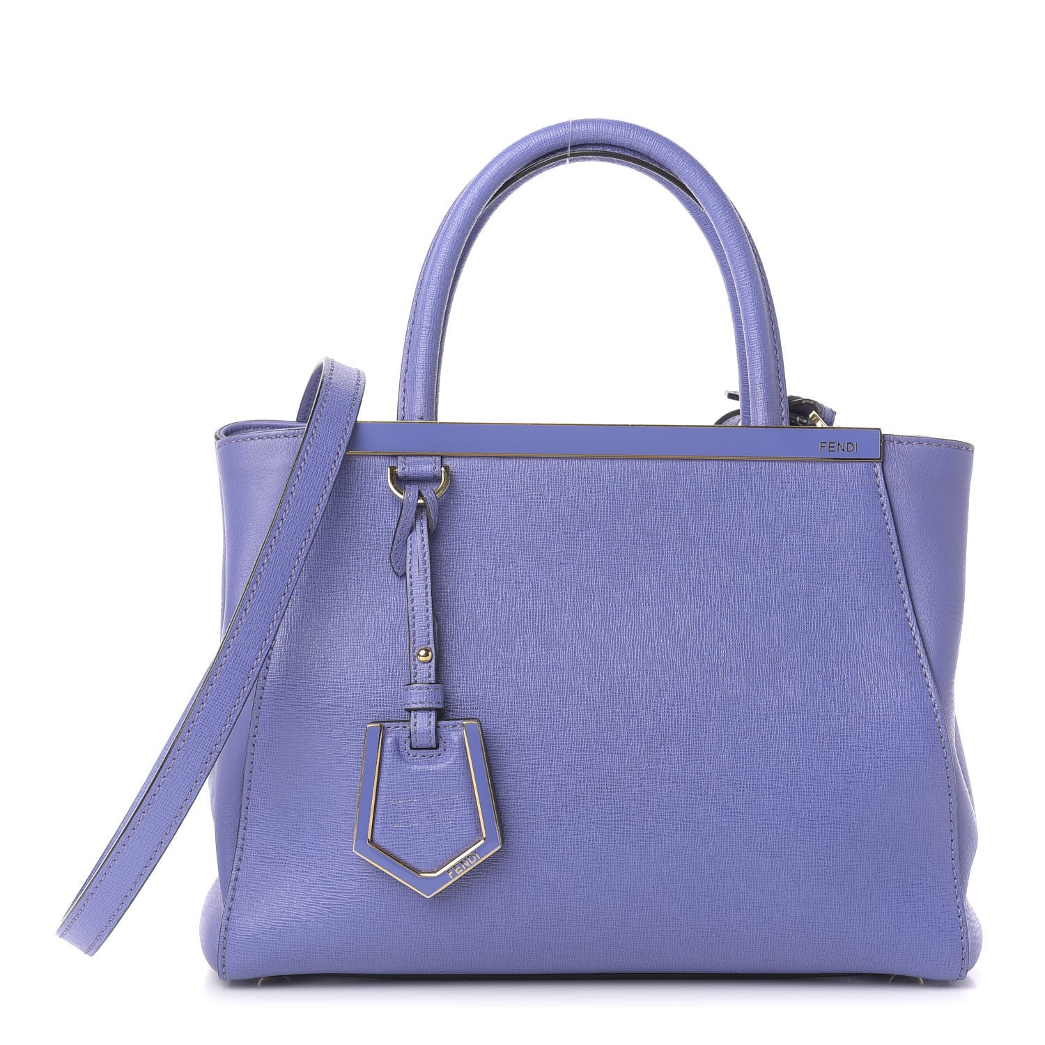 Fendi Vitello Elite Petite 2Jours Tote Viola Cassis 1 of 12
