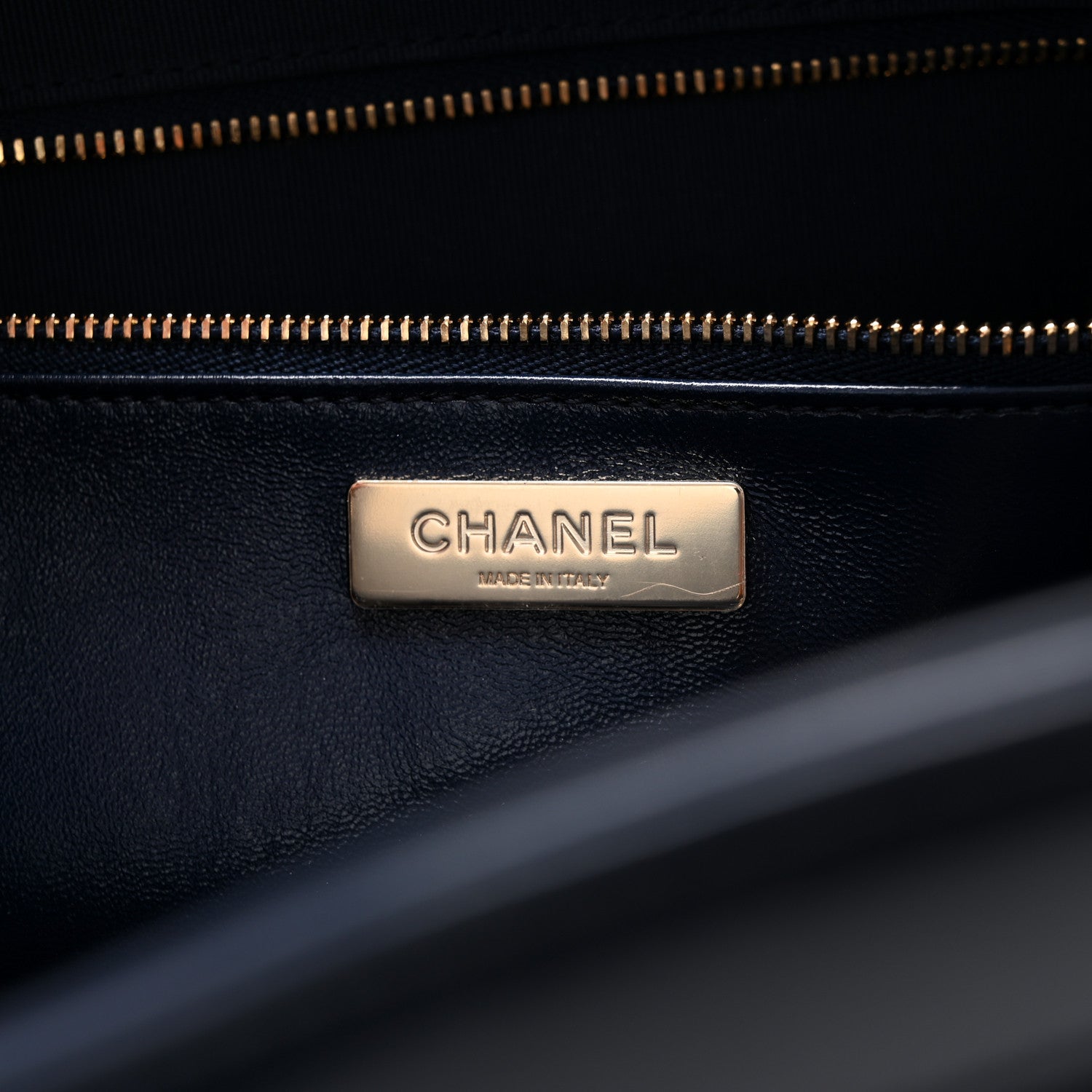 Chanel Shiny Lambskin Quilted 31 Shopping Bag Navy 6 of 10