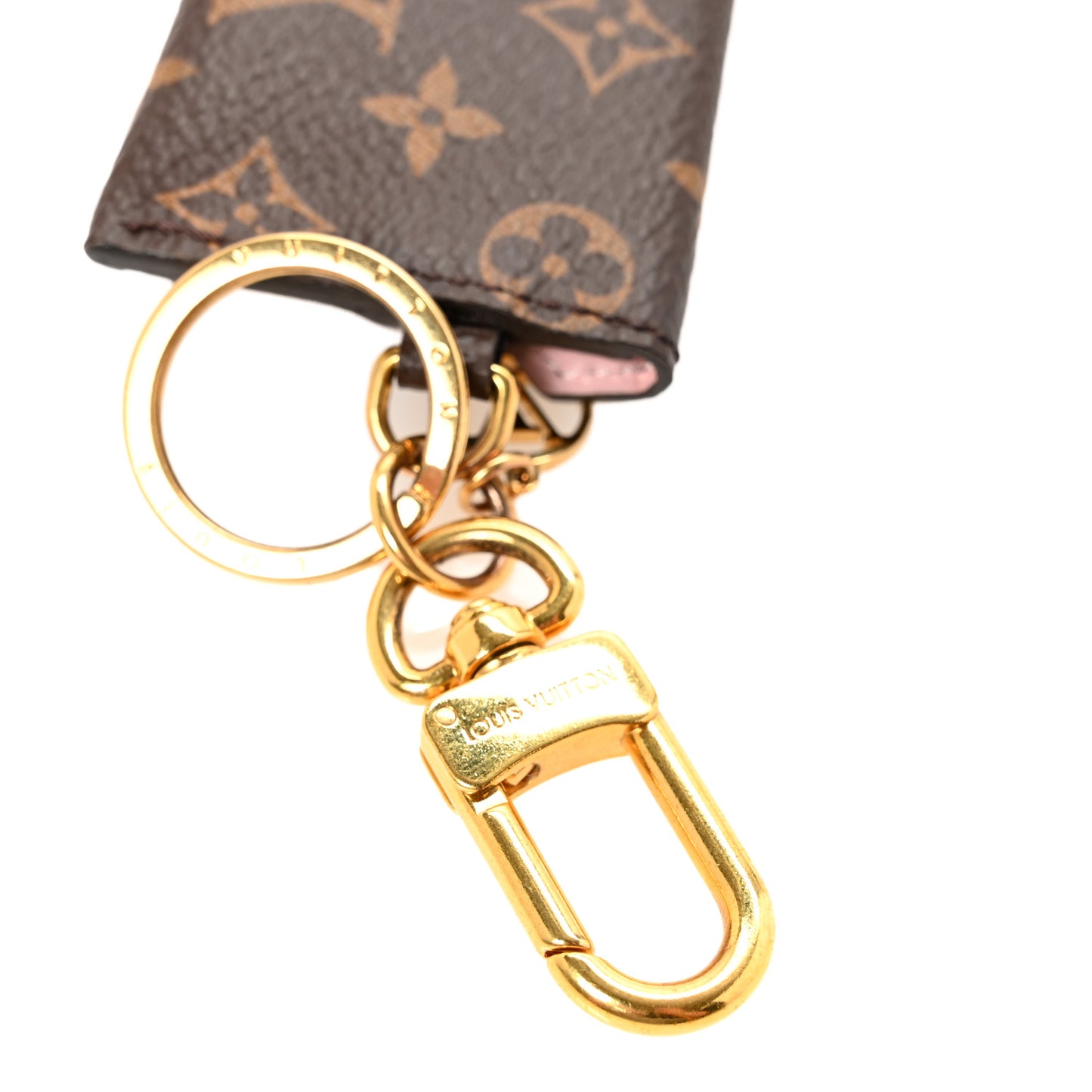 Monogram Kirigami Pouch Bag Charm Key Holder
