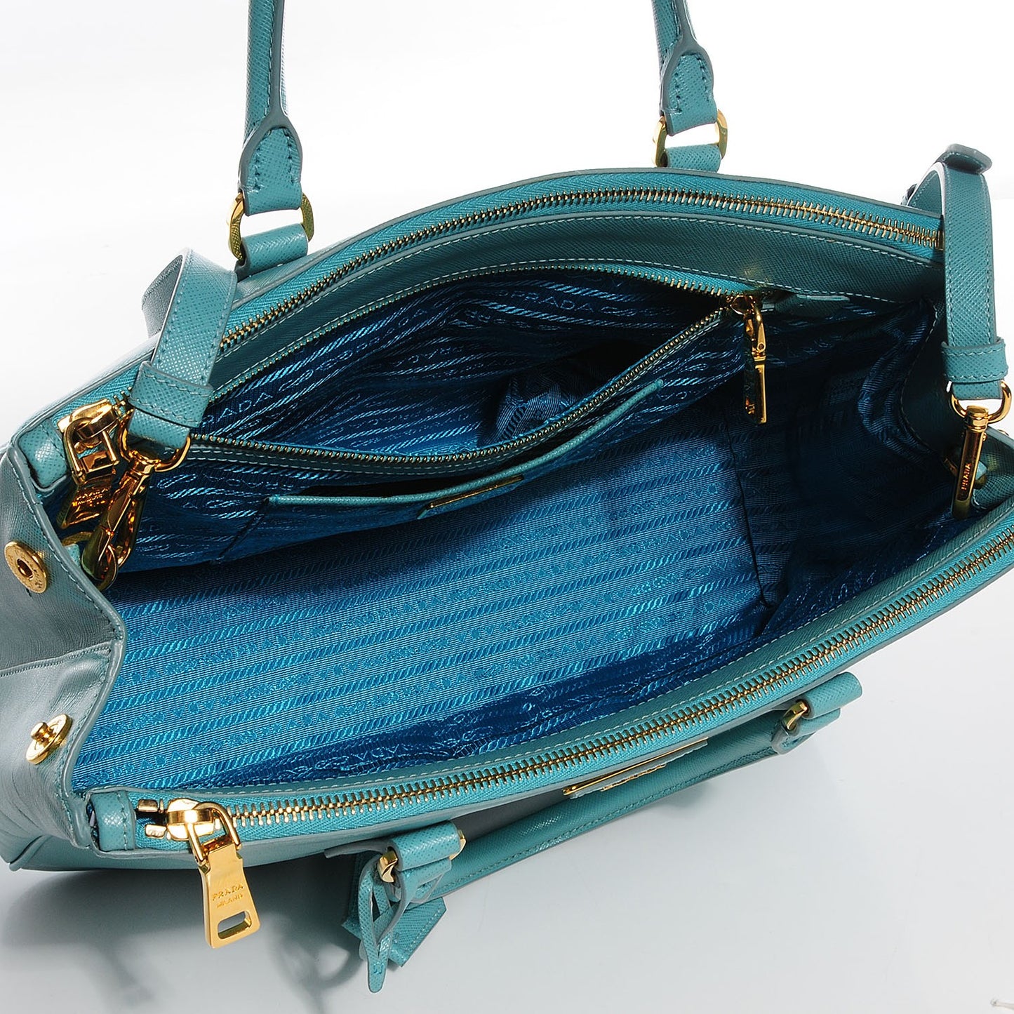 Saffiano Lux Medium Double Zip Tote Anice