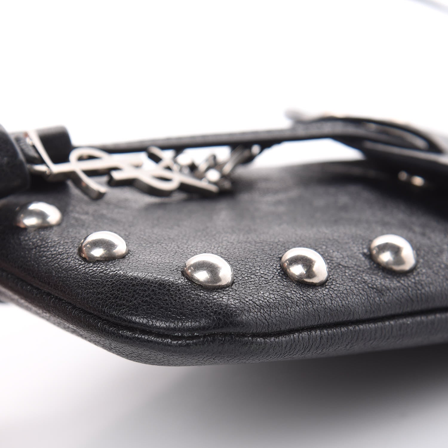 Saint Laurent Sheepskin Studded Toy Anita Crossbody Black 9 of 10