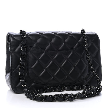 Chanel Lambskin Quilted Mini Rectangular Flap So Black 2 of 5